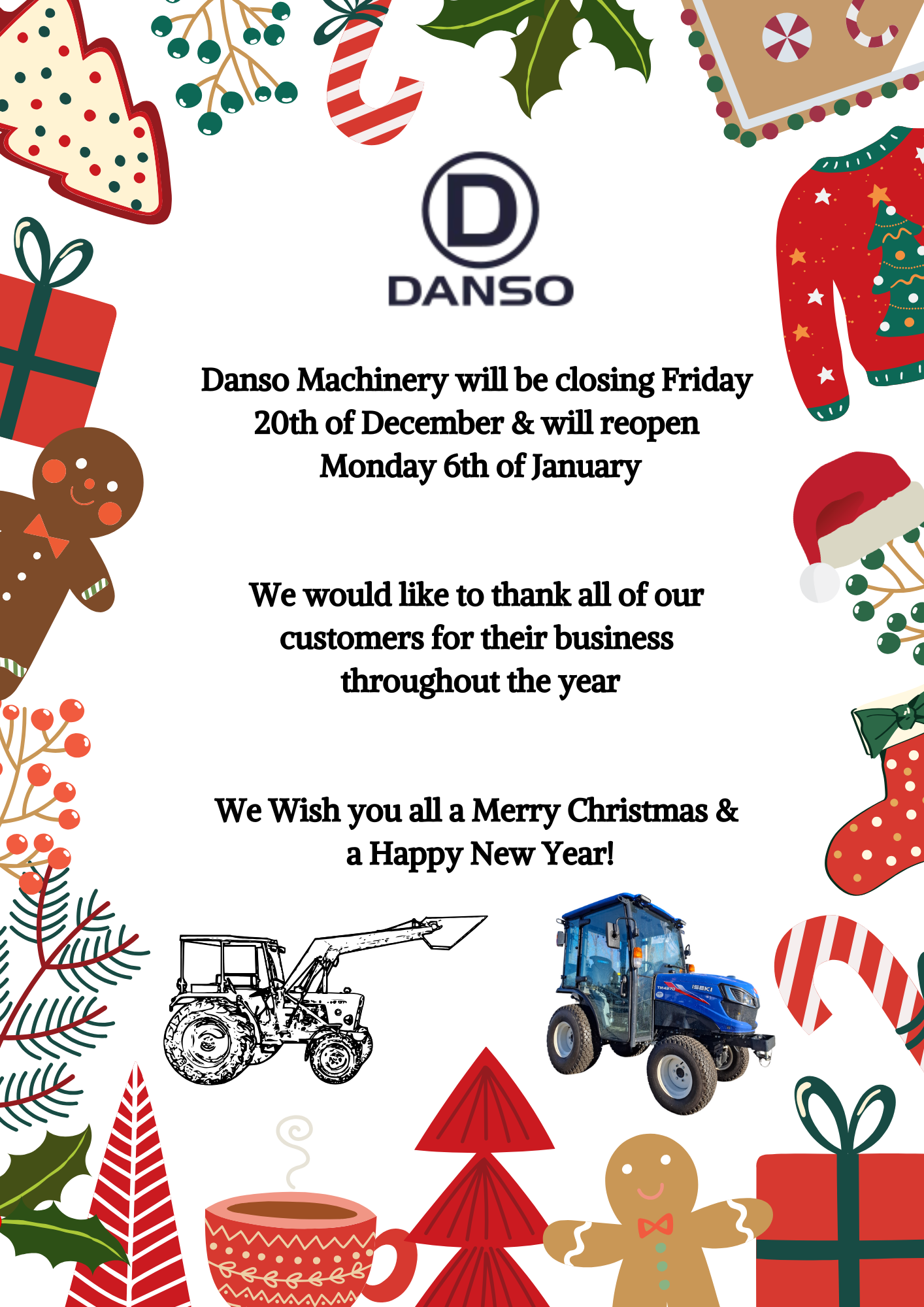 Danso Machinery Christmas Hours